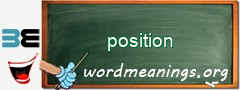 WordMeaning blackboard for position